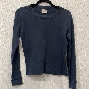 Mate the Label Navy Blue Long Sleeve Thermal Shirt